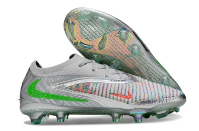 Unisex Nike Phantom 6 Elite Low FG Football Boots - Silver/Red/Yellow