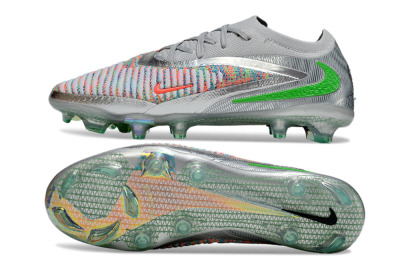 Unisex Nike Phantom 6 Elite Low FG Football Boots - Silver/Red/Yellow