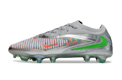 Unisex Nike Phantom 6 Elite Low FG Football Boots - Silver/Red/Yellow