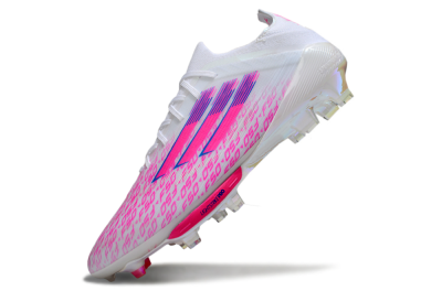 Men's Adidas F50+ Elite Lightstrike Pro FG Football Boots - White/Pink/Blue