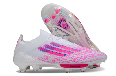 Men's Adidas F50+ Elite Lightstrike Pro FG Football Boots - White/Pink/Blue