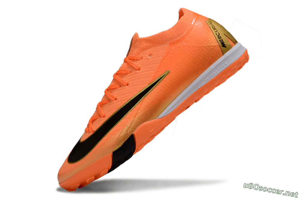 Men's Nike Air Zoom Mercurial Vapor 16 Elite TF Football Shoes - Red/Black/Gold 5