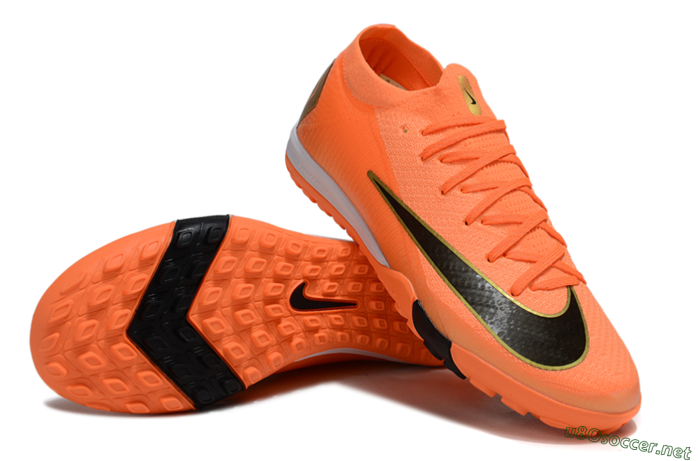 Men's Nike Air Zoom Mercurial Vapor 16 Elite TF Football Shoes - Red/Black/Gold 3