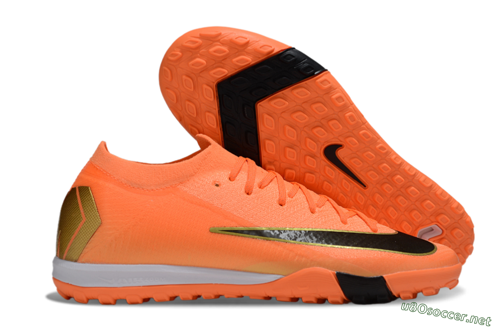 Men's Nike Air Zoom Mercurial Vapor 16 Elite TF Football Shoes - Red/Black/Gold 2