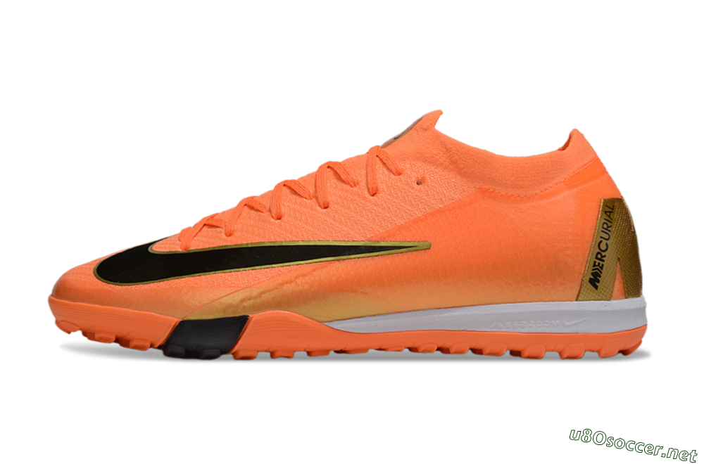 Men's Nike Air Zoom Mercurial Vapor 16 Elite TF Football Shoes - Red/Black/Gold 0