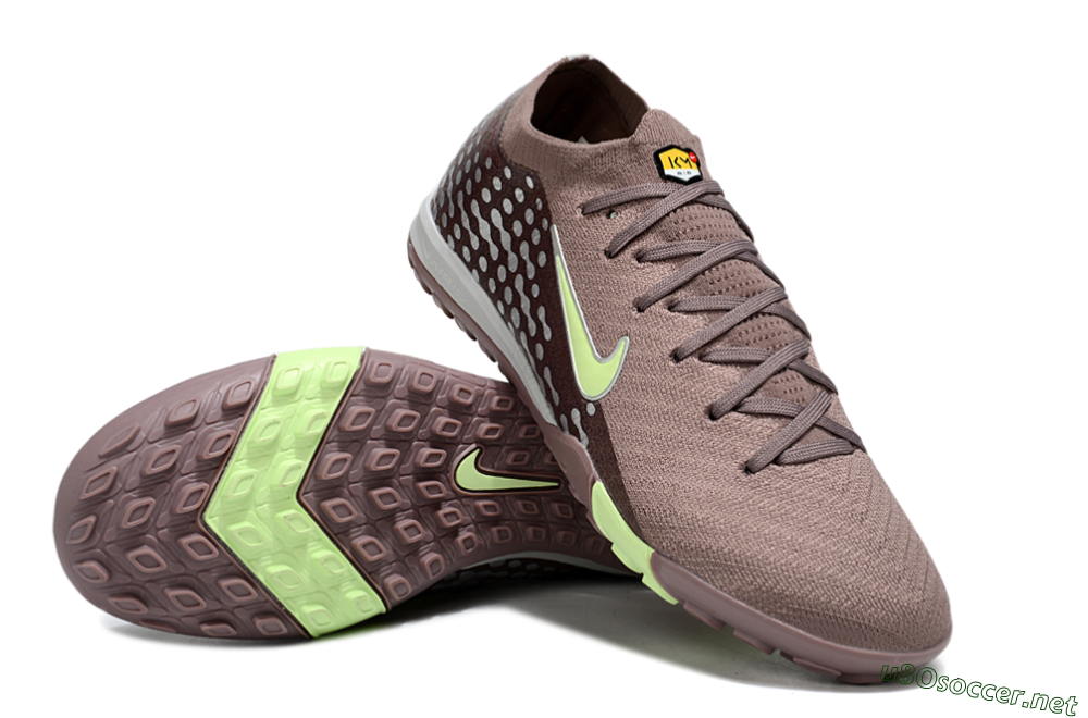 Men's Nike Air Zoom Mercurial Vapor 16 Elite TF Football Shoes - Brown/Yellow/Silver 3