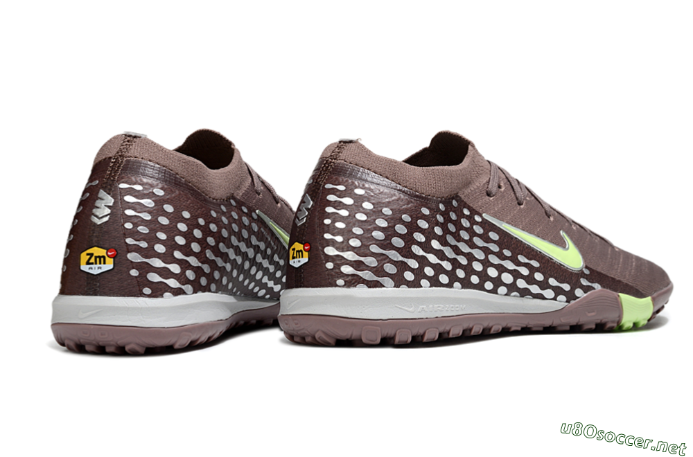 Men's Nike Air Zoom Mercurial Vapor 16 Elite TF Football Shoes - Brown/Yellow/Silver 6