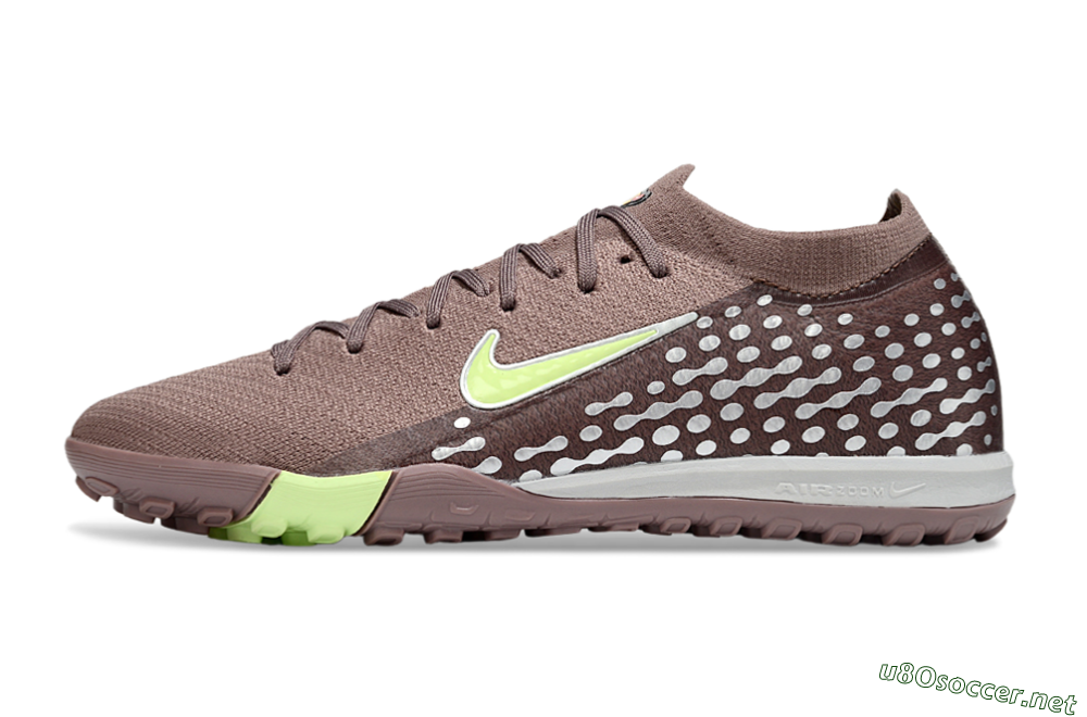 Men's Nike Air Zoom Mercurial Vapor 16 Elite TF Football Shoes - Brown/Yellow/Silver 0