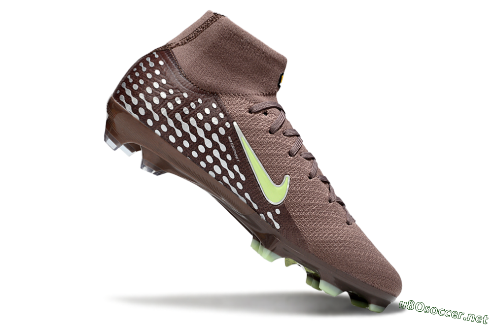Unisex Nike Air Zoom Mercurial Superfly 10 Elite FG Football Boots - Brown/Yellow/Silver 4
