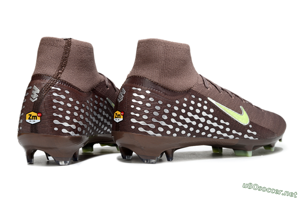 Unisex Nike Air Zoom Mercurial Superfly 10 Elite FG Football Boots - Brown/Yellow/Silver 6