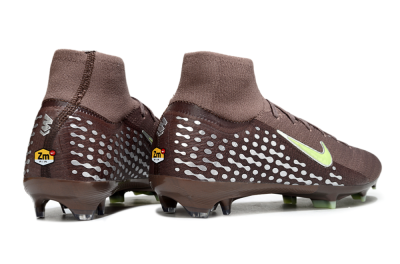 Unisex Nike Air Zoom Mercurial Superfly 10 Elite FG Football Boots - Brown/Yellow/Silver