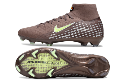 Unisex Nike Air Zoom Mercurial Superfly 10 Elite FG Football Boots - Brown/Yellow/Silver