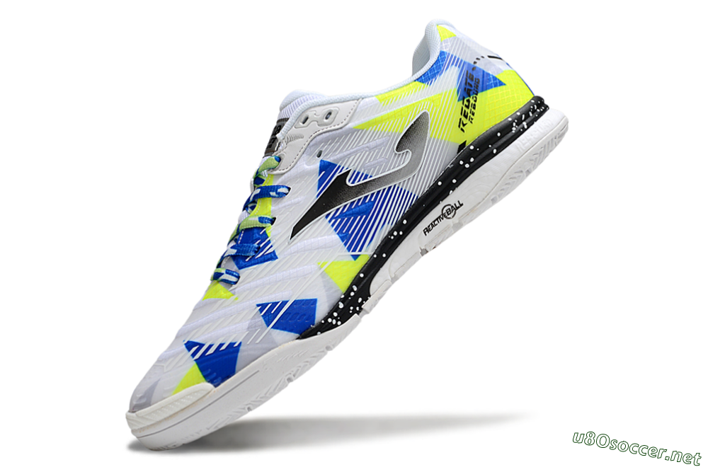 Men's Joma Top Flex IC Football Shoes - White/Blue/Yellow 5