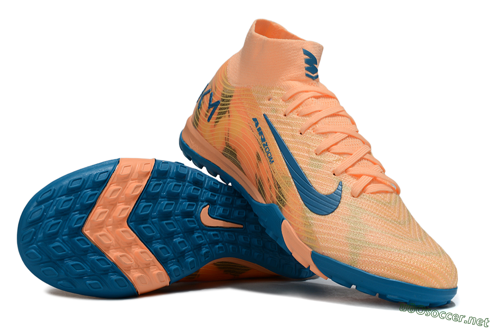 Unisex Nike Air Zoom Mercurial Superfly 10 Elite TF Football Shoes - Pink/Blue/Yellow 1