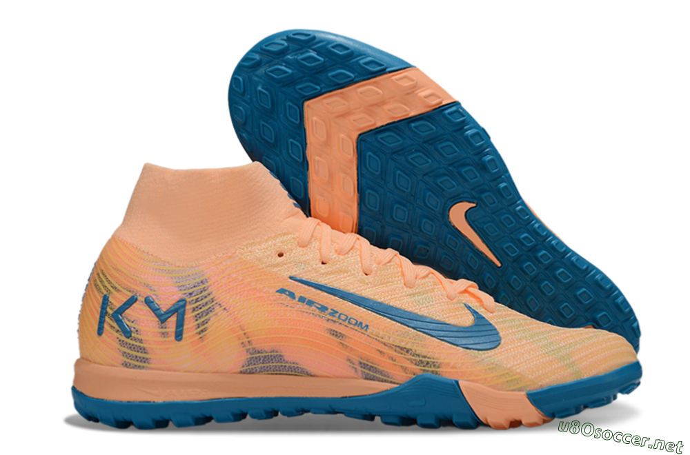 Unisex Nike Air Zoom Mercurial Superfly 10 Elite TF Football Shoes - Pink/Blue/Yellow 2