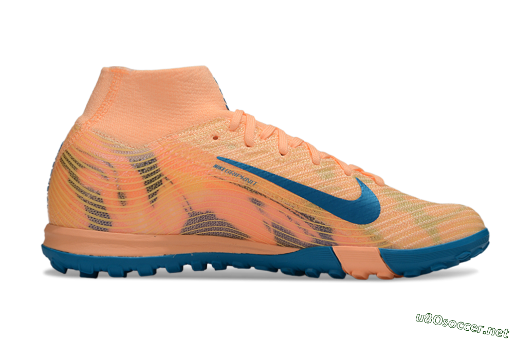 Unisex Nike Air Zoom Mercurial Superfly 10 Elite TF Football Shoes - Pink/Blue/Yellow 5