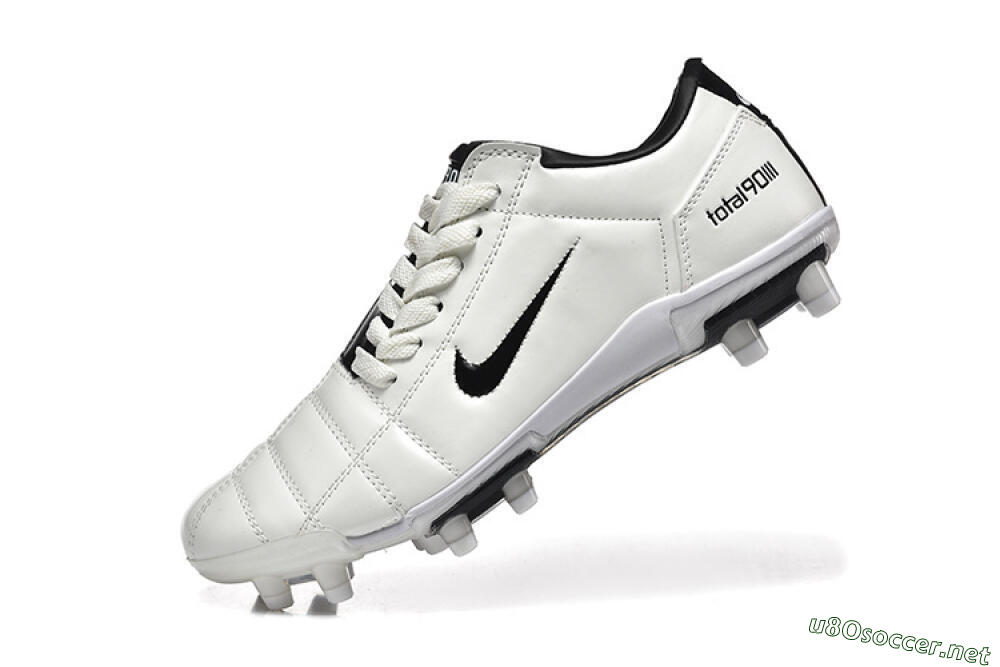 Men's Nike Air Zoom Total 90 III FG Football Boots - White/Black 8