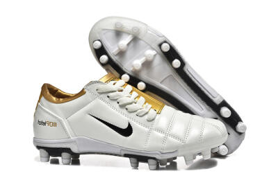 Men's Nike Air Zoom Total 90 III FG Football Boots - White/Black/Gold