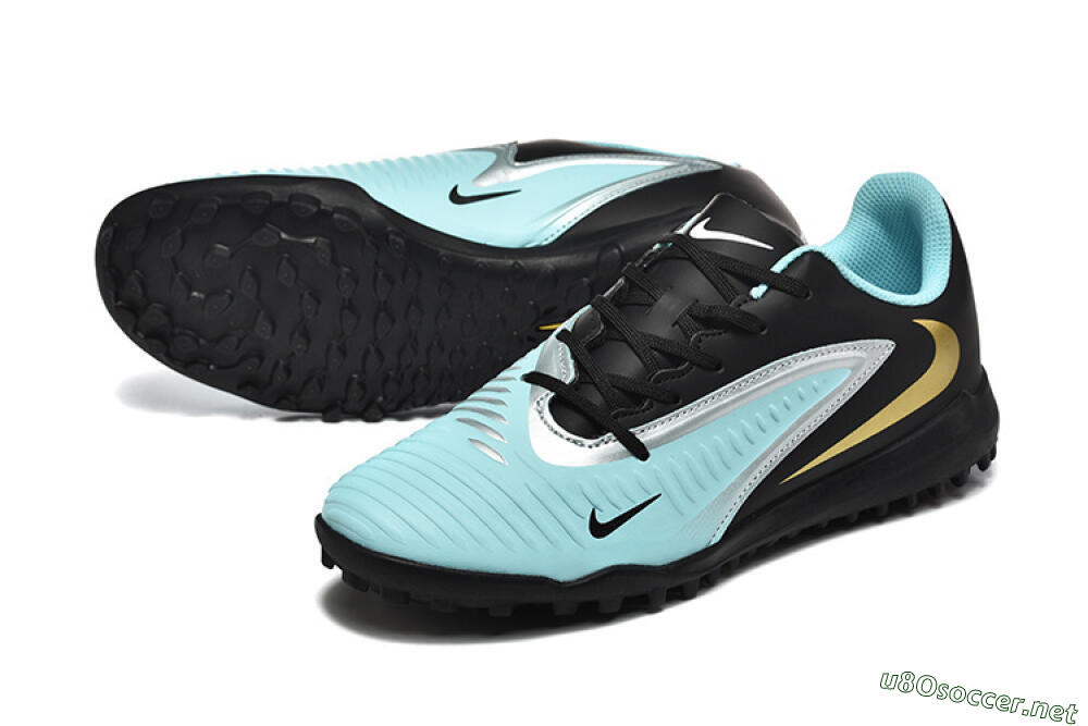 Men's Nike Phantom 6 Elite TF Football Shoes - Jade/Silver/Black 3