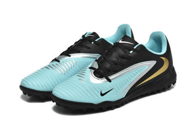 Men's Nike Phantom 6 Elite TF Football Shoes - Jade/Silver/Black