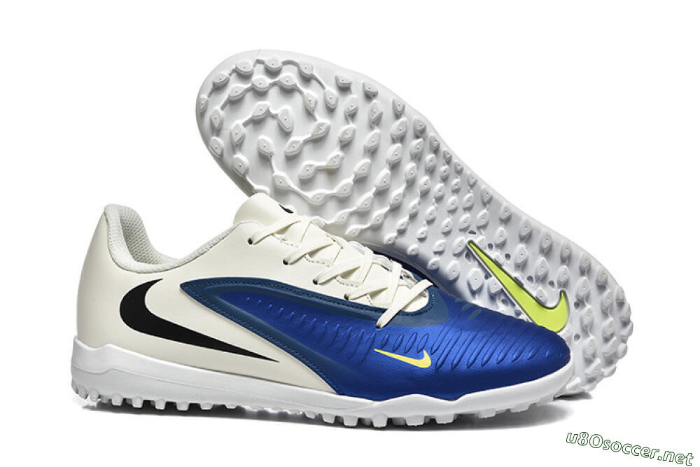 Men's Nike Phantom 6 Elite TF Football Shoes - Blue/White/Black 2