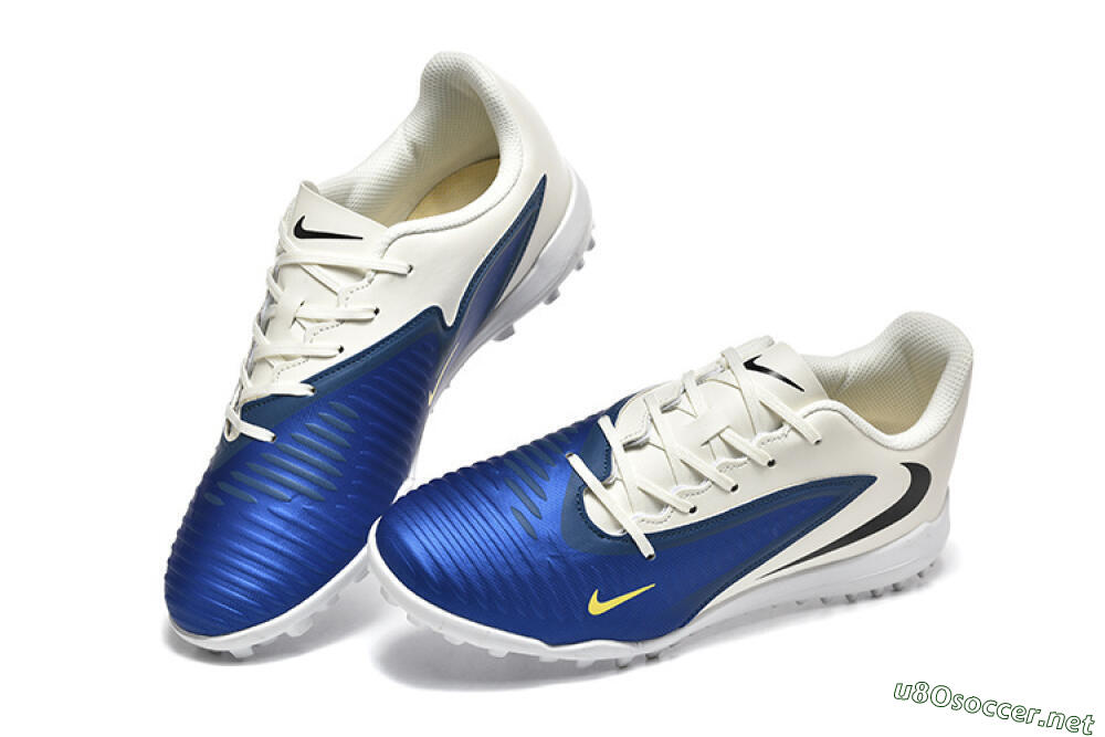 Men's Nike Phantom 6 Elite TF Football Shoes - Blue/White/Black 6
