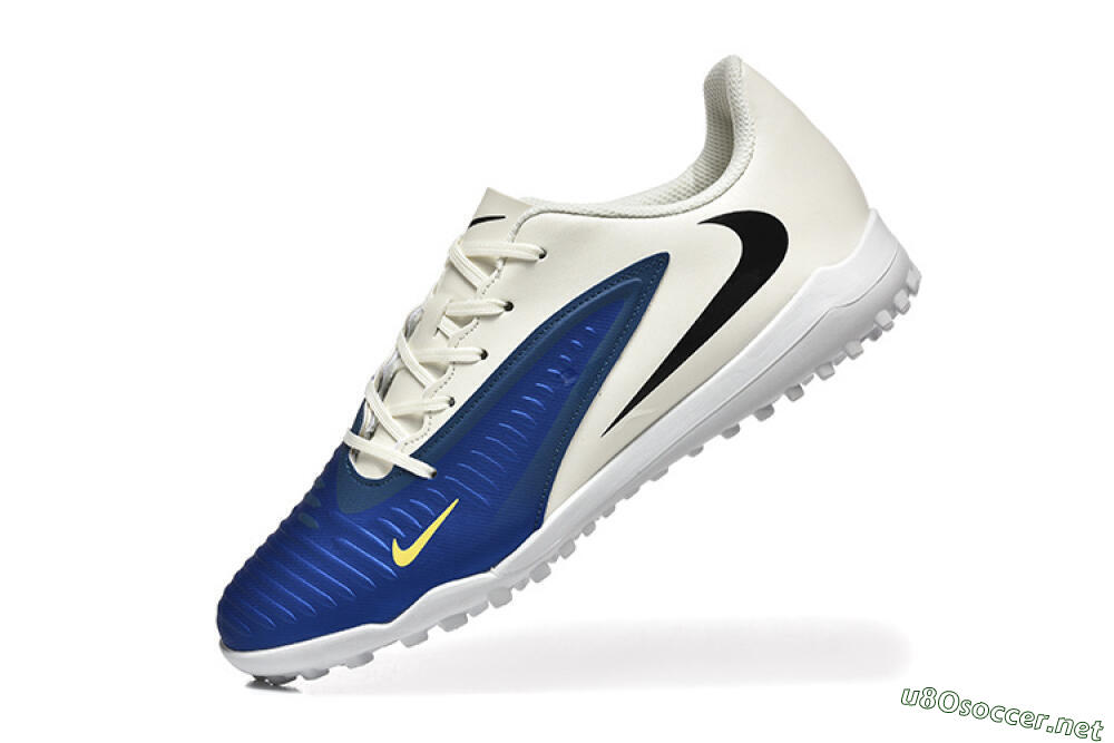Men's Nike Phantom 6 Elite TF Football Shoes - Blue/White/Black 8