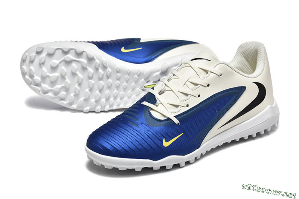 Men's Nike Phantom 6 Elite TF Football Shoes - Blue/White/Black 3