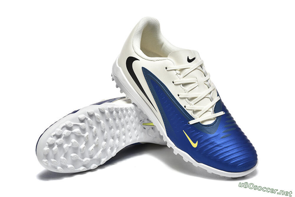 Men's Nike Phantom 6 Elite TF Football Shoes - Blue/White/Black 4