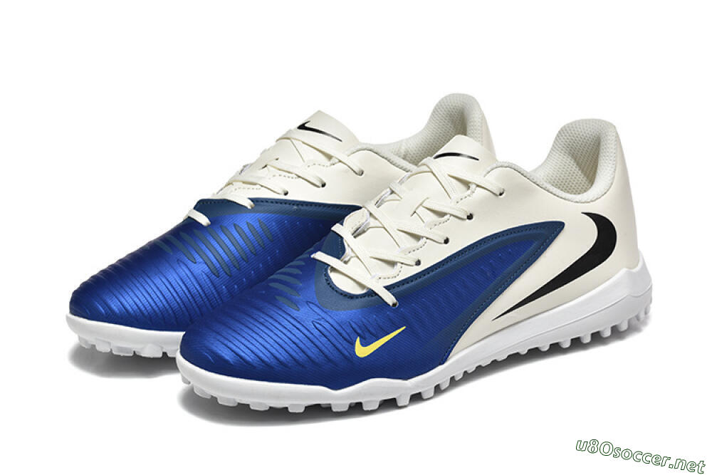 Men's Nike Phantom 6 Elite TF Football Shoes - Blue/White/Black 5