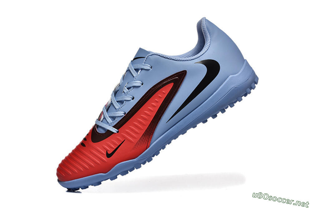 Men's Nike Phantom 6 Elite TF Football Shoes - Red/Blue/Black 8