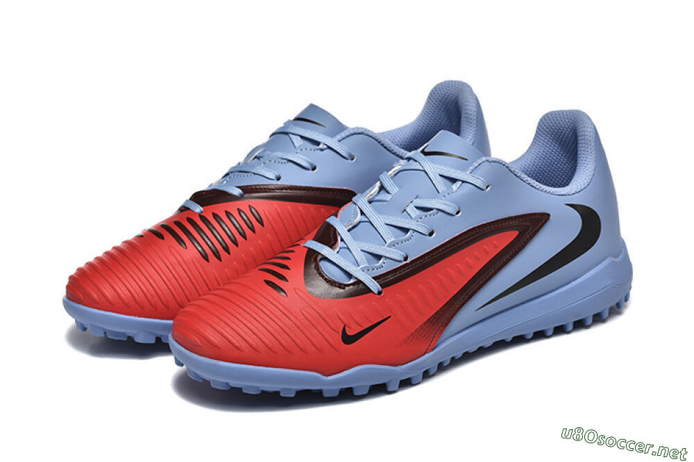 Men's Nike Phantom 6 Elite TF Football Shoes - Red/Blue/Black 5