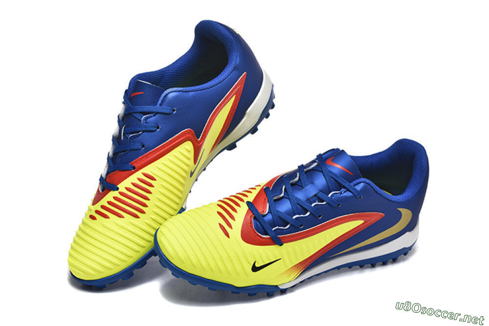 Men's Nike Phantom 6 Elite TF Football Shoes - Yellow/Red/Blue 6
