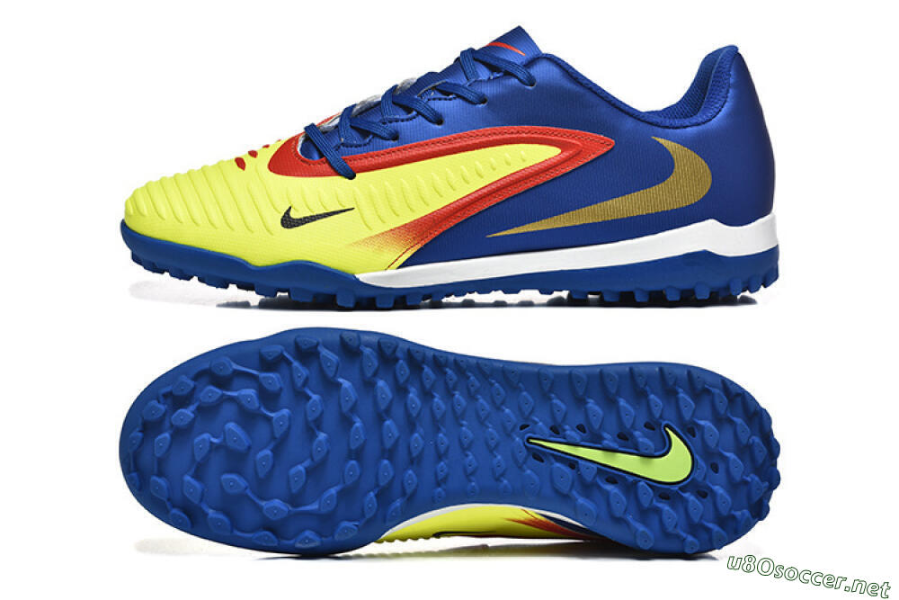 Men's Nike Phantom 6 Elite TF Football Shoes - Yellow/Red/Blue 1