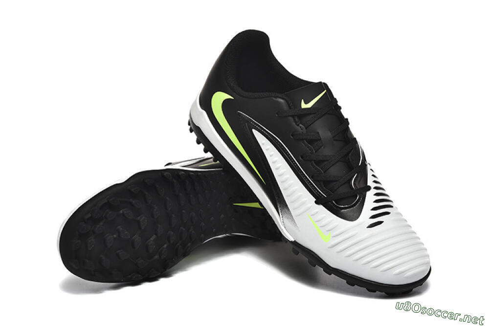 Men's Nike Phantom 6 Elite TF Football Shoes - White/Black/Yellow 4