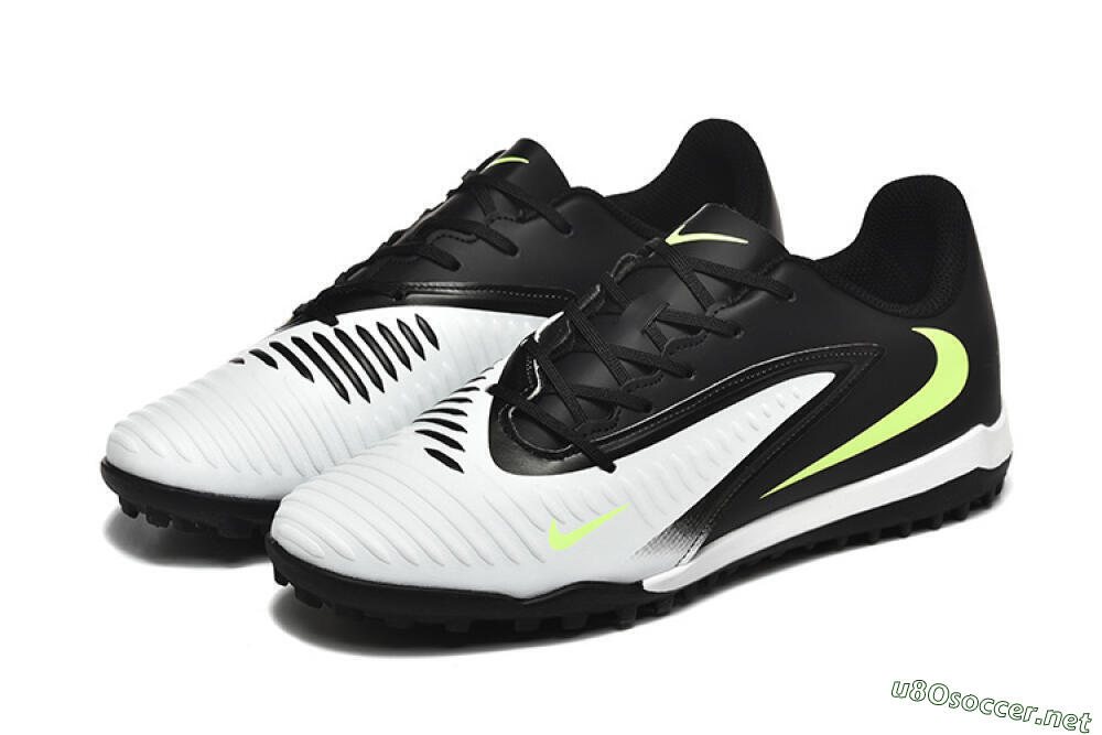 Men's Nike Phantom 6 Elite TF Football Shoes - White/Black/Yellow 5