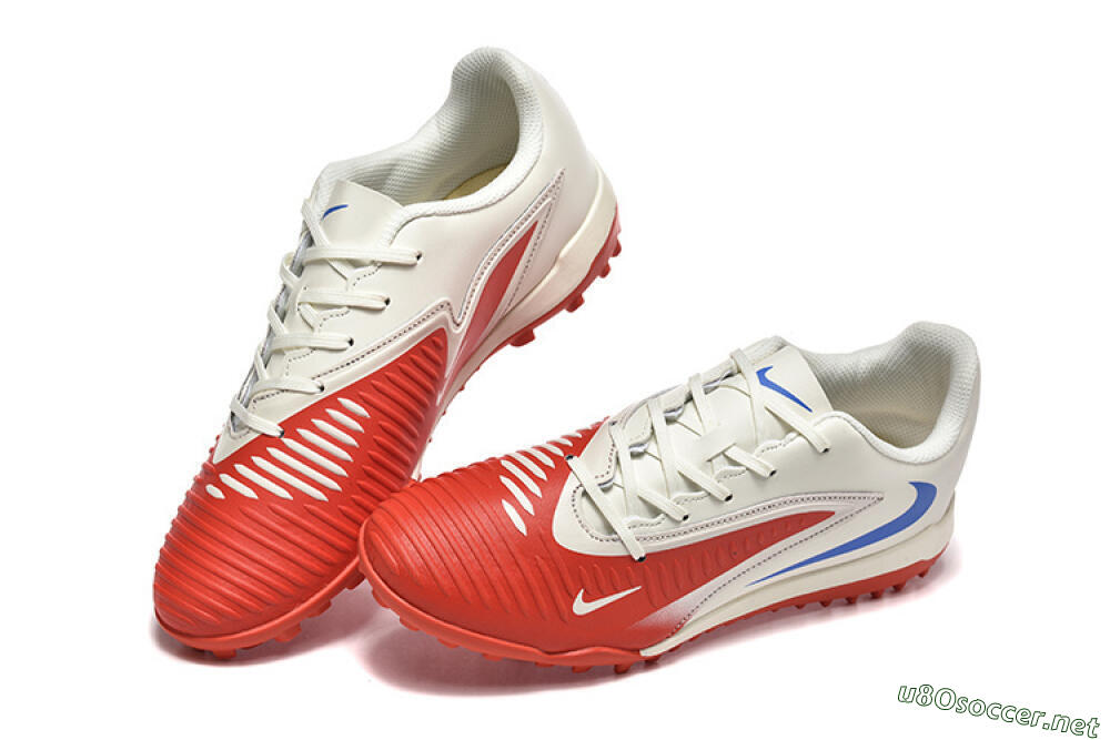 Men's Nike Phantom 6 Elite TF Football Shoes - Red/White/Blue 6