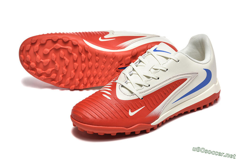 Men's Nike Phantom 6 Elite TF Football Shoes - Red/White/Blue 3