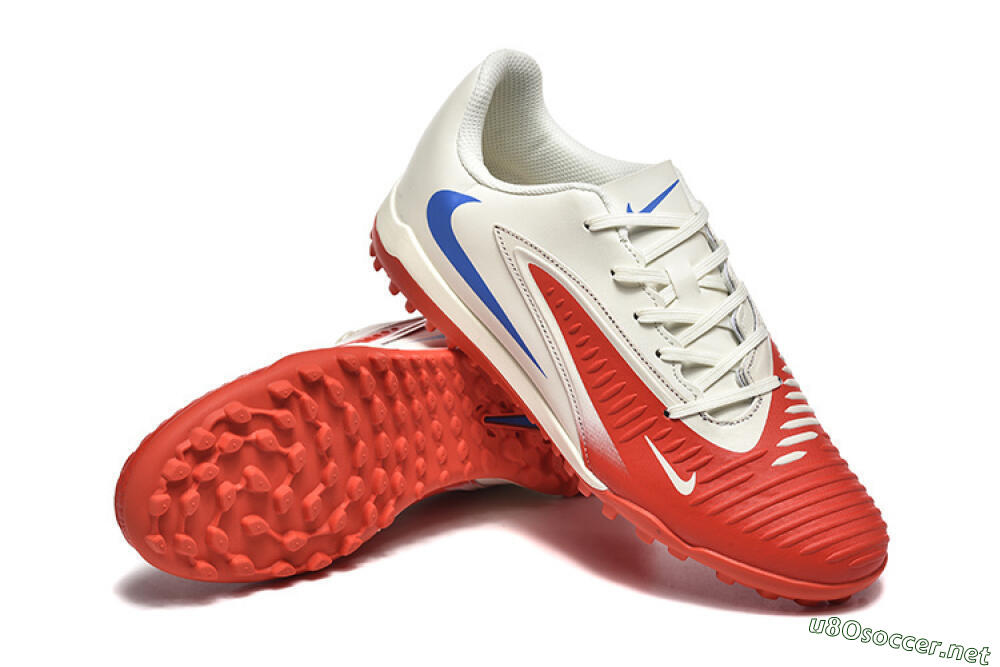 Men's Nike Phantom 6 Elite TF Football Shoes - Red/White/Blue 4