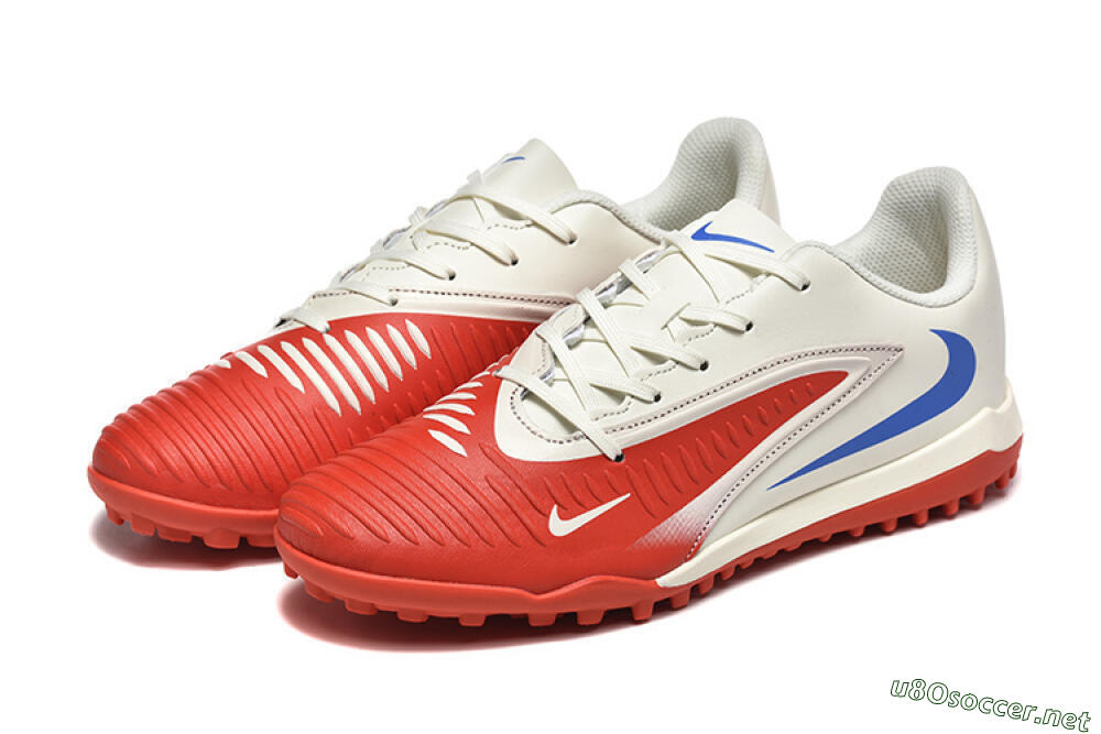 Men's Nike Phantom 6 Elite TF Football Shoes - Red/White/Blue 5