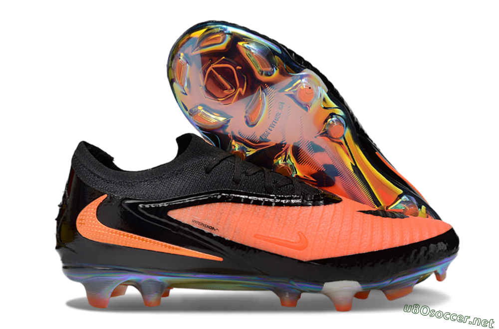 Unisex Nike Phantom 6 Elite FG Football Boots - Pink/Black/Gold 2