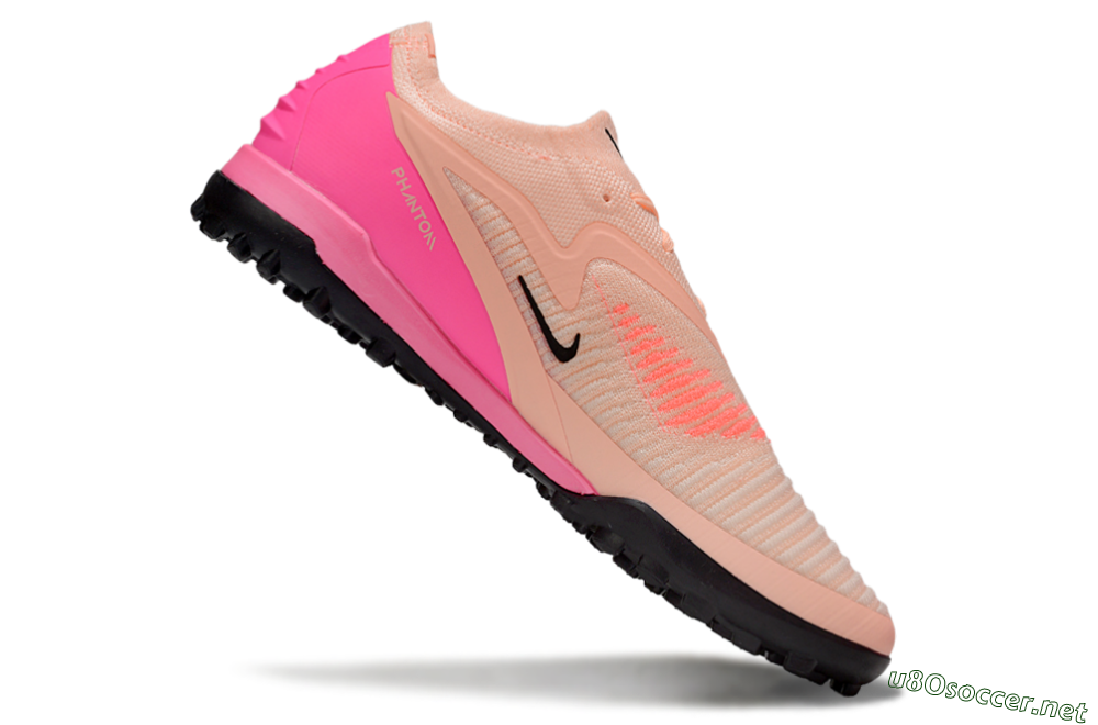 Unisex Nike Phantom 6 Elite TF Football Shoes - Pink/Black/Red 5
