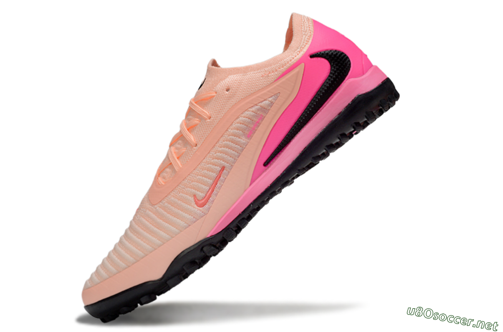 Unisex Nike Phantom 6 Elite TF Football Shoes - Pink/Black/Red 6