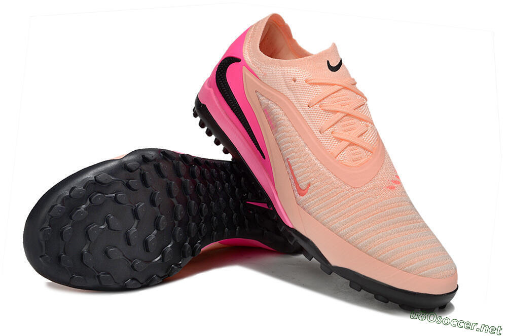 Unisex Nike Phantom 6 Elite TF Football Shoes - Pink/Black/Red 4