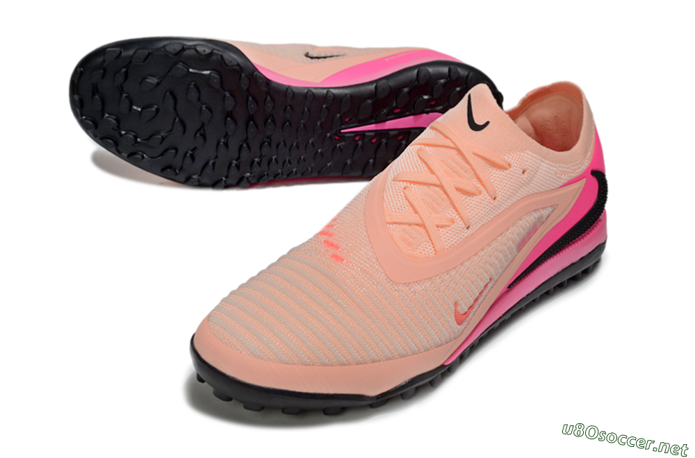 Unisex Nike Phantom 6 Elite TF Football Shoes - Pink/Black/Red 3