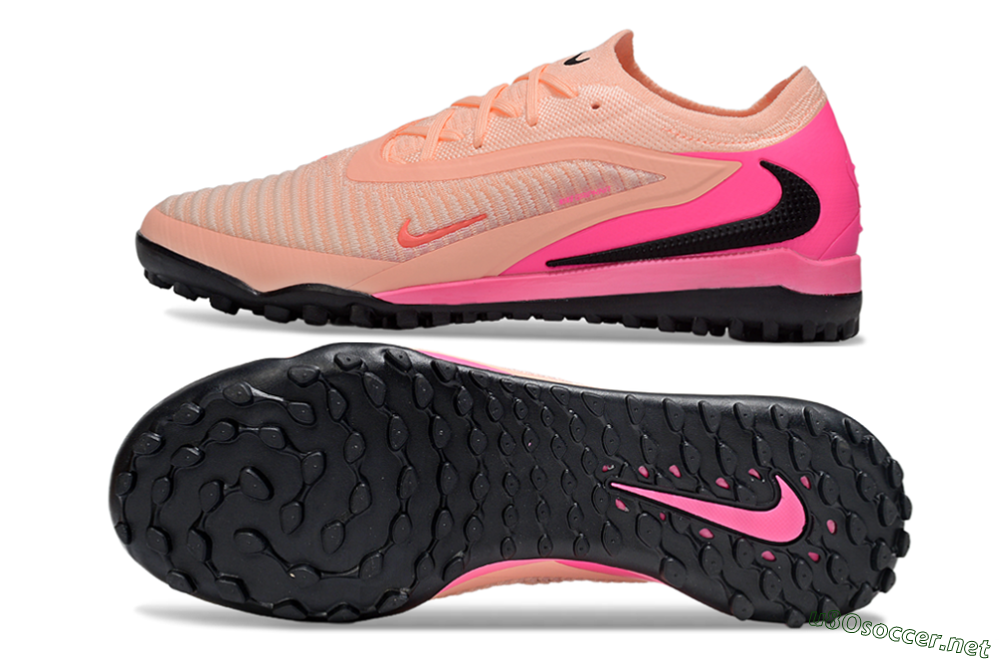 Unisex Nike Phantom 6 Elite TF Football Shoes - Pink/Black/Red 1