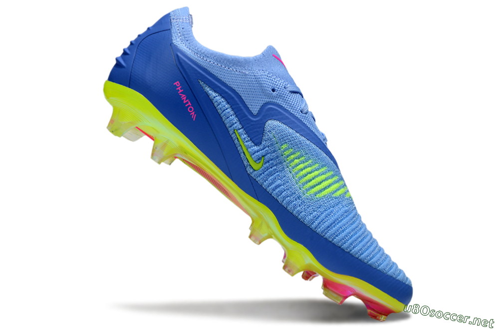 Men's Nike Phantom 6 Elite FG Football Boots - Blue/Pink/Yellow 5