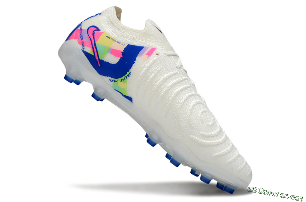 Men's Nike Phantom GX 2 Elite AG Football Boots - White/Blue/Pink 5