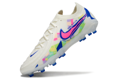 Men's Nike Phantom GX 2 Elite AG Football Boots - White/Blue/Pink