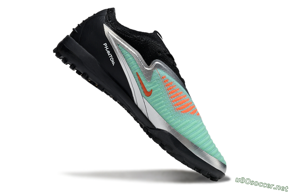Men's Nike Phantom 6 Elite TF Football Shoes - Jade/Silver/Black 4